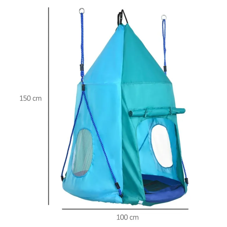 Outsunny Schaukel blau B/H/L: ca. 100x100x150 cm