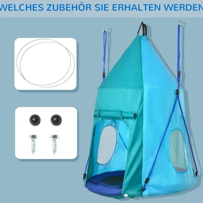 Outsunny Schaukel blau B/H/L: ca. 100x100x150 cm
