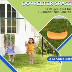Outsunny Schaukel orange B/H/L: ca. 160x269x180 cm