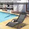 Outsunny Schaukelstuhl schwarz Metall B/H/L: ca. 62x88x150 cm