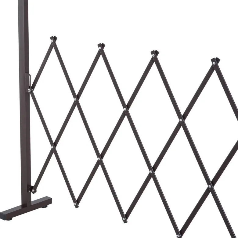Outsunny Scherengitter dunkelbraun Aluminium B/H/L: ca. 31x103,5x300 cm