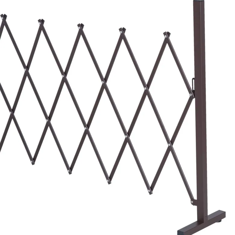 Outsunny Scherengitter dunkelbraun Aluminium B/H/L: ca. 31x103,5x300 cm