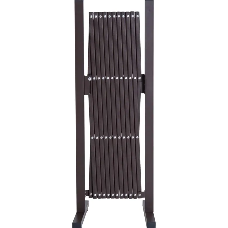 Outsunny Scherengitter dunkelbraun Aluminium B/H/L: ca. 31x103,5x300 cm