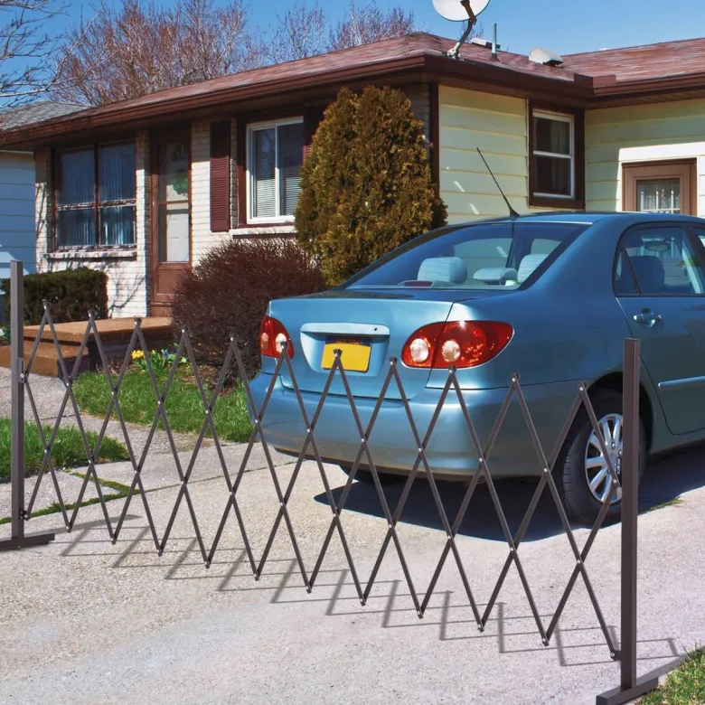 Outsunny Scherengitter dunkelbraun Aluminium B/H/L: ca. 31x103,5x300 cm