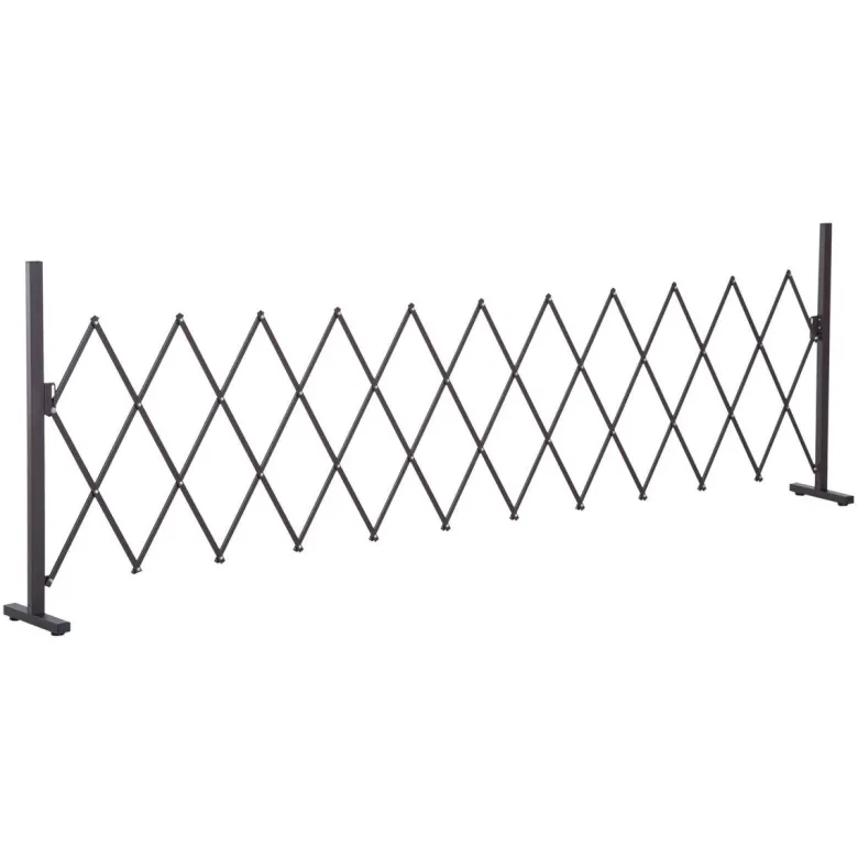 Outsunny Scherengitter dunkelbraun Aluminium B/H/L: ca. 31x103,5x300 cm