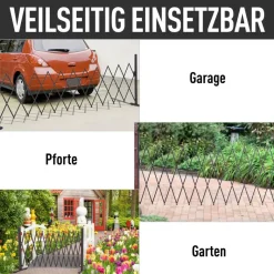 Outsunny Scherengitter dunkelbraun Aluminium B/H/L: ca. 31x103,5x300 cm