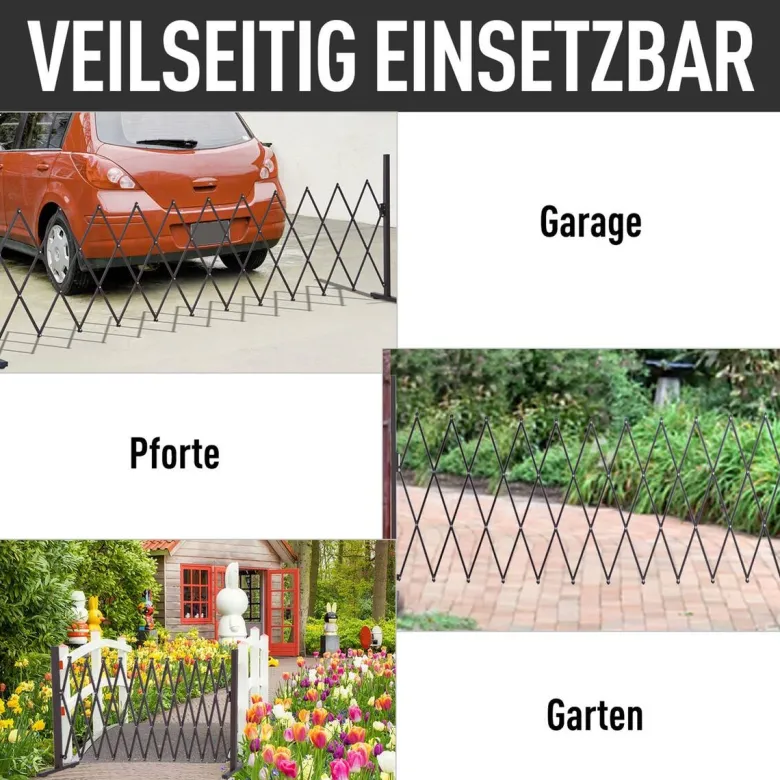 Outsunny Scherengitter dunkelbraun Aluminium B/H/L: ca. 31x103,5x300 cm