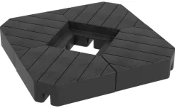 Outsunny Schirmgewichte schwarz Kunststoff B/H/L: ca. 80x13x80 cm