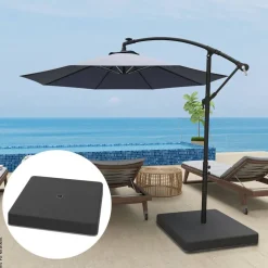 Outsunny Schirmgewichte schwarz Polyester B/H/L: ca. 89x10,5x89 cm