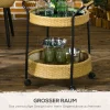 Outsunny Servierwagen gelb Edelstahl B/H/L: ca. 50x50x66 cm