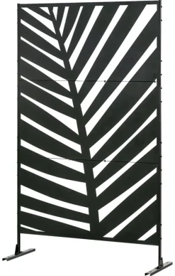 Outsunny Sichtschutz schwarz Stahl B/H/L: ca. 45x198x122 cm