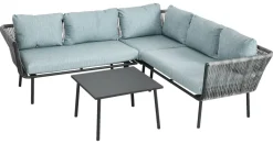 Outsunny Sitzgruppe blau Aluminium B/H/L: ca. 71x120x65 cm