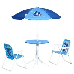 Outsunny Sitzgruppe blau Metall B/H/L: ca. 49,5x49,5x50 cm