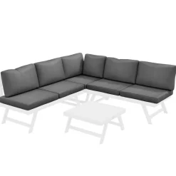 Outsunny Sitzgruppe grau Edelstahl B/H/L: ca. 61x115x65 cm