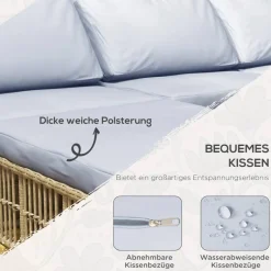 Outsunny Sitzgruppe grau Polyester B/H/L: ca. 73x73x73 cm