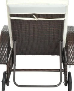 Outsunny Sonnenliege braun Metall B/H/L: ca. 73x103x200 cm