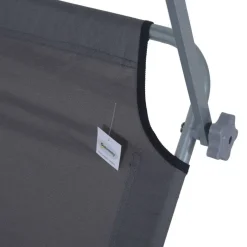 Outsunny Sonnenliege grau Metall B/H/L: ca. 58x36x187 cm