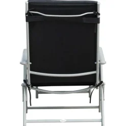 Outsunny Sonnenliege schwarz Metall B/H/L: ca. 64x101x180 cm