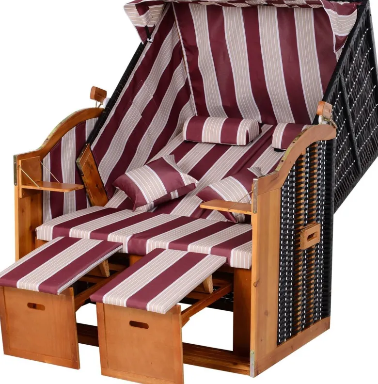 Outsunny Strandkorb braun Metall B/H/T: ca. 118x150x79 cm