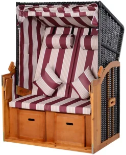 Outsunny Strandkorb braun Metall B/H/T: ca. 118x150x79 cm