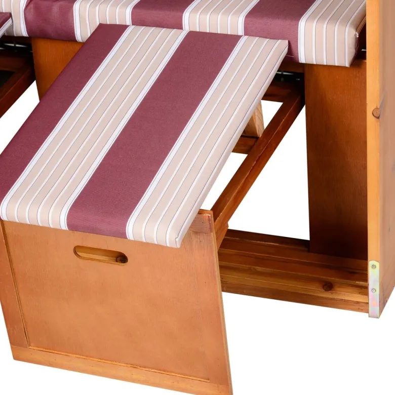 Outsunny Strandkorb braun Metall B/H/T: ca. 118x150x79 cm