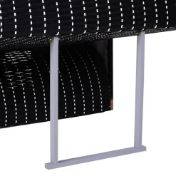 Outsunny Strandkorb grau Metall B/H/T: ca. 118x150x79 cm