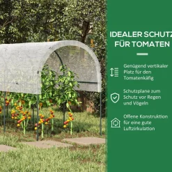 Outsunny Tomatengewächsüberdachung B/H/L: ca. 120x170x400 cm