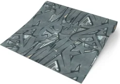 Papiertapete Graffiti blau grau B/L: ca. 53x1005 cm