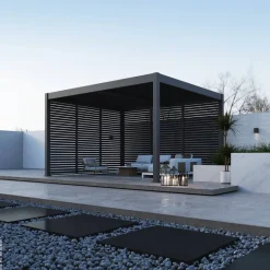 Paragon Outdoor Lamellen-Sichtschutz Grand Tuscan grau Aluminium B/H: ca. 135x234 cm