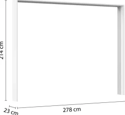 Passepartoutrahmen Kulmbach Alpinweiß B/H/T: ca. 278x214x64 cm
