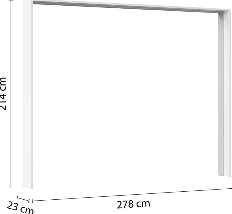 Passepartoutrahmen Kulmbach Alpinweiß B/H/T: ca. 278x214x64 cm