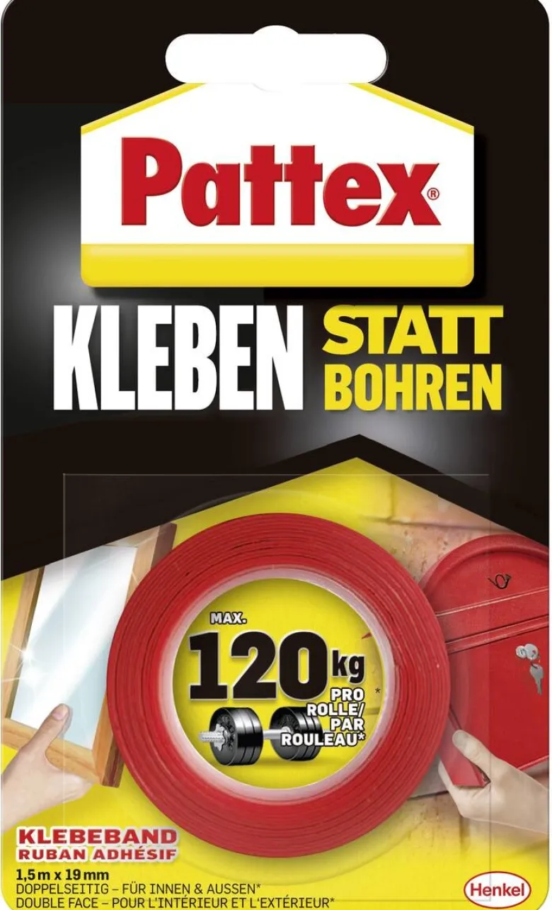 Pattex Klebeband Kleben statt Bohren L: ca. 150 cm