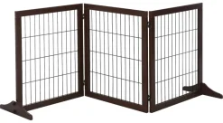 PawHut Absperrgitter braun Kiefer B/H/L: ca. 36x71x185 cm