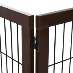 PawHut Absperrgitter braun Kiefer B/H/L: ca. 36x71x185 cm