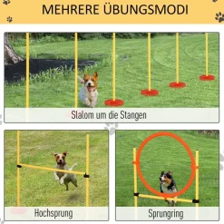 PawHut Agility gelb Kunststoff B/H/L: ca. 128x100x23 cm