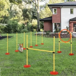 PawHut Agility gelb Kunststoff B/H/L: ca. 128x100x23 cm