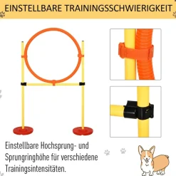 PawHut Agility gelb Kunststoff B/H/L: ca. 128x100x23 cm