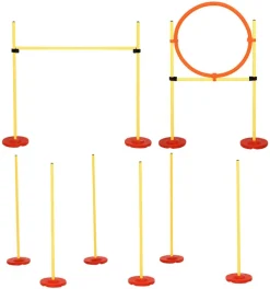 PawHut Agility gelb Kunststoff B/H/L: ca. 128x100x23 cm