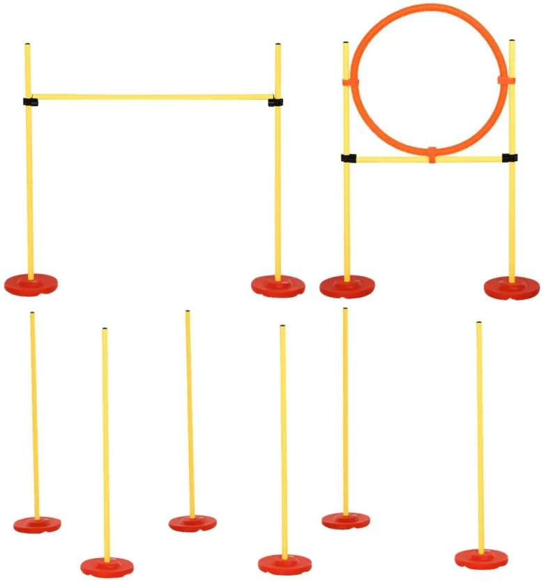 PawHut Agility gelb Kunststoff B/H/L: ca. 128x100x23 cm