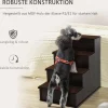 PawHut Haustiertreppe dunkelbraun MDF B/H/L: ca. 40x54,2x59 cm