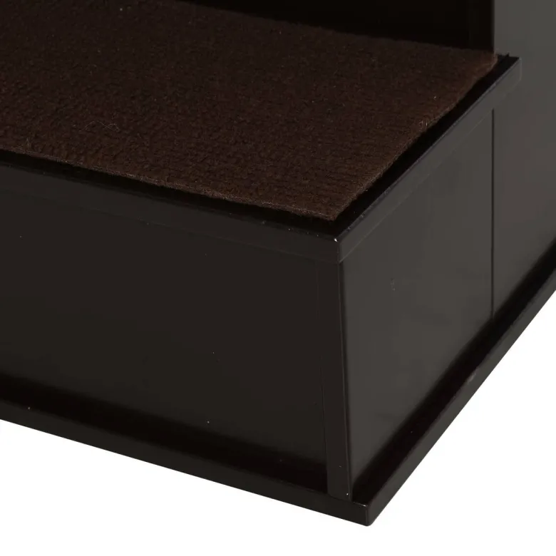 PawHut Haustiertreppe dunkelbraun MDF B/H/L: ca. 40x54,2x59 cm