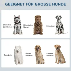 PawHut Hundenapf schwarz Edelstahl B/H/L: ca. 30x36x60 cm