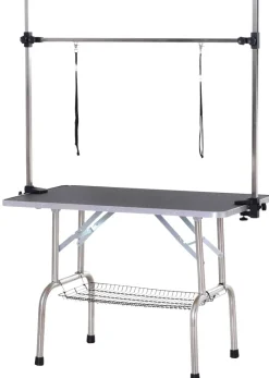 PawHut Hundetrimmtisch schwarz Gummi B/H/L: ca. 60x170x107 cm