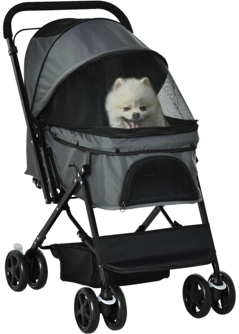PawHut Hunde-Zubehör dunkelgrau Polypropylen B/H/L: ca. 52x76,5x95 cm