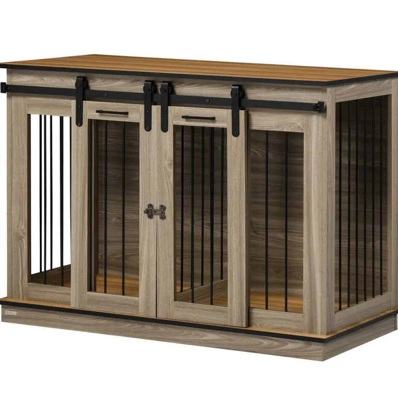 PawHut Hunde-Zubehör Eiche Polypropylen B/H/L: ca. 60x120x88,5 cm