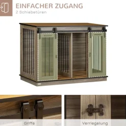 PawHut Hunde-Zubehör Eiche Polypropylen B/H/L: ca. 60x120x88,5 cm
