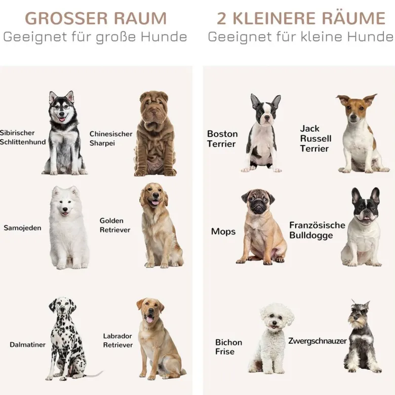 PawHut Hunde-Zubehör Eiche Polypropylen B/H/L: ca. 60x120x88,5 cm