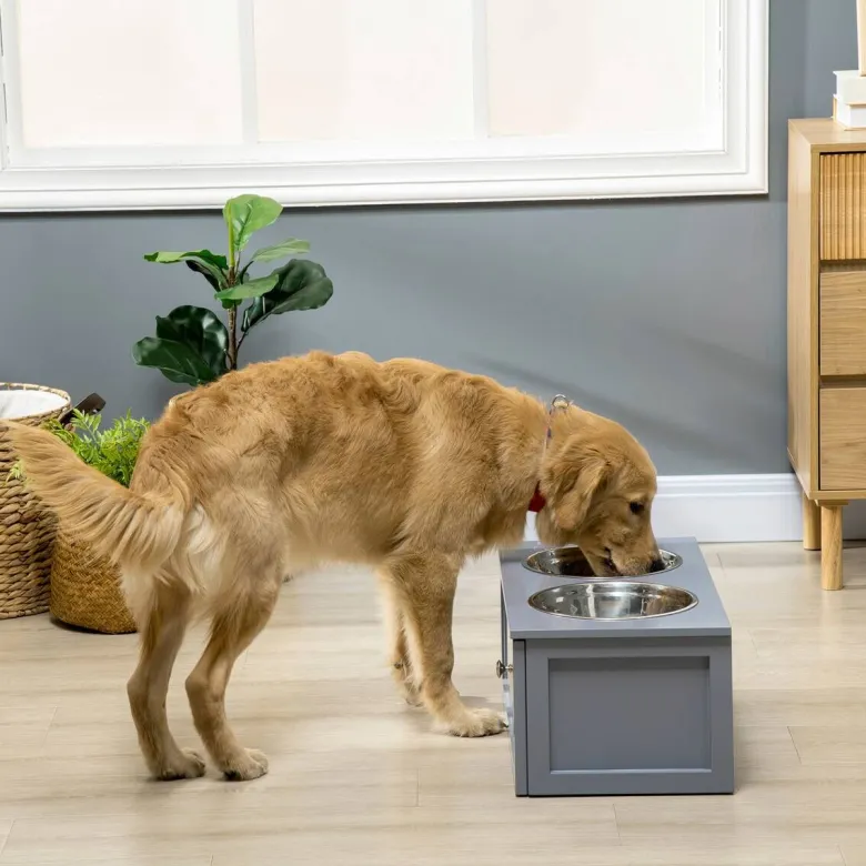 PawHut Hunde-Zubehör grau MDF B/H/L: ca. 30x60x24 cm