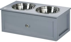 PawHut Hunde-Zubehör grau MDF B/H/L: ca. 30x60x24 cm