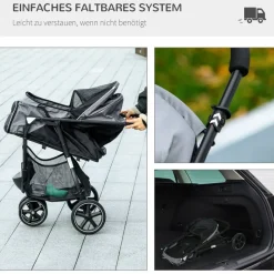 PawHut Hunde-Zubehör grau Polyester B/H/L: ca. 55x83x101 cm